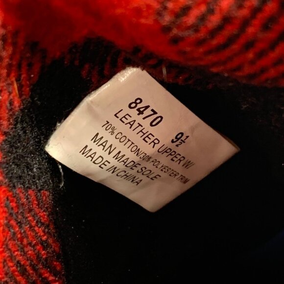 Minnetonka Black Suede Fold Over Plaid Hi Top Ankle Boots Lace Up SZ 9.5 EUC - Picture 5 of 7